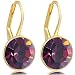 Produktbild Ohrringe Gold 925 Silber Amethyst mit Markenkristallen NOBEL SCHMUCK