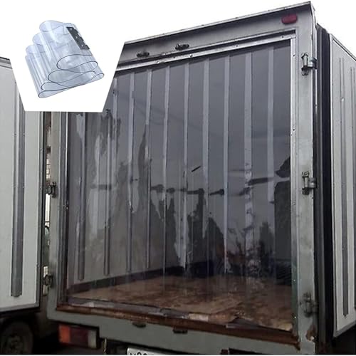 Puerta abatible de plástico de tiras de PVC transparente de 90 x 230 cm para paso continuo 4