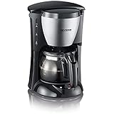 Contenido: 1 SEVERIN Cafetera, KA 4805, Incl. Jarra de Cristal, Material: Acero Inoxidable/Plástico, Dimensiones (LxAnxAl): 17,5 x 23 x 27,5 cm, Peso: 1,14 kg, Potencia: 650 W aprox., Color: Acero Inoxidable Pulido/Negro