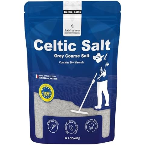Tablissima - Natural Grey Coarse Celtic Salt from Guerande, France | Hand Harvested, Rich in Minerals with +80 Essential Nutrients | 14.1 Oz (400 Grams) Cover