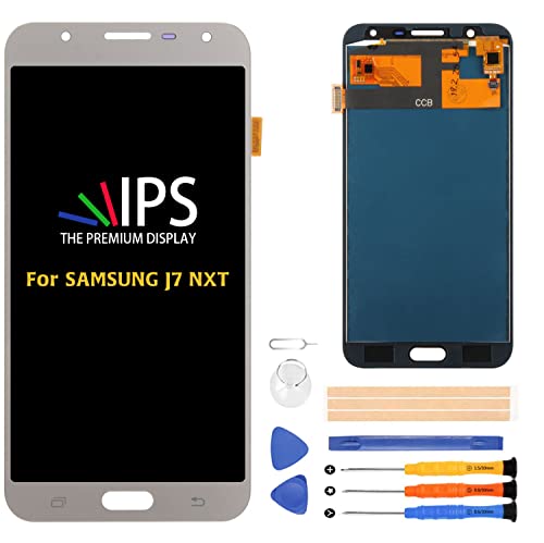 A-MIND for Samsung Galaxy J7 Neo/J7 Nxt/J7 Core LCD Display Touch Screen (TFT) J701F/DS J701M/DS J701MT J701F J701M Screen Replacement Glass Digitizer Full Assembly(White)