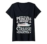 Women's Funny Cruise Director Life Cruise Director Women Princess V-Neck T-Shirt