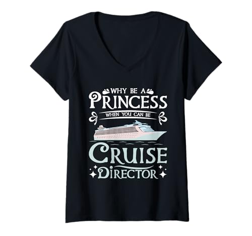 Women's Funny Cruise Director Life Cruise Director Women Princess V-Neck T-Shirt