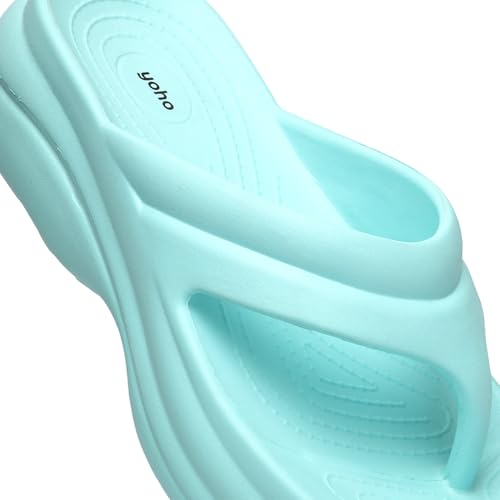 Image of YOHO Women Platform Slippers SLR 103 | Comfortable Triple Dense Foam Soft Flip-Flops with Heel Support | Anti-Skid Lightweight Footwear for Indoor & Outdoor Use