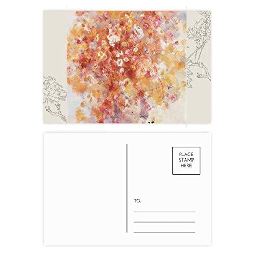 Peinture à l'huile d'été en carte postale Merci 20pcs pour écrire sans baver