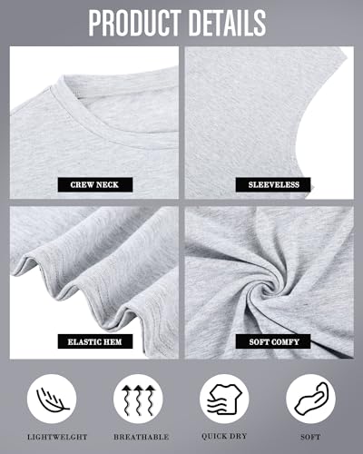 Taiyin 3 Pack Men's Big and Tall Tank Tops Quick Dry Muscle Workout Sleeveless T Shirts Summer Gym Active Undershirts3