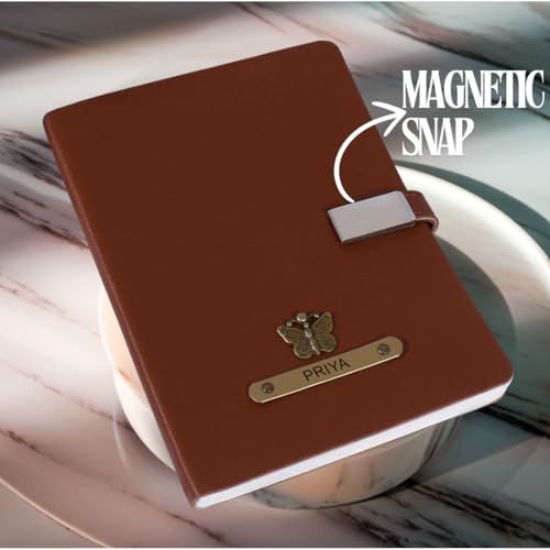 Image of ncgifts personalized diary | Personalized A5 Size Hardcover Diary with Name - Customized Notebook Daily Planner Notepad with 200 Ruled Pages for Corporate Gifting and Personal Use