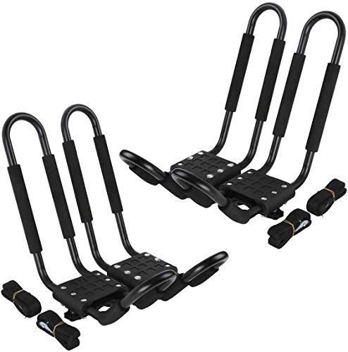 Tengchang J Bar Kayak Rooftop Racks, Kayak Carrier Boat Canoe Car SUV Top Mounted Racks
