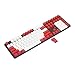 Happy Balls PBT Keycaps Backlit Cherry MX Keycap Set Doubleshot OEM Profile Translucent with Keycap Puller for US Layout 61 87 104 108 MX Switches Mechanical Keyboard (Red White Combo)