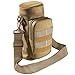 OneTigris Molle Water Bottle Pouch, 32oz Sniper Bottle Holder Tactical Hydration Carrier Bag with Extra Pouch and Detachable Shoulder Strap 1000D Nylon for Hiking Camping Climbing