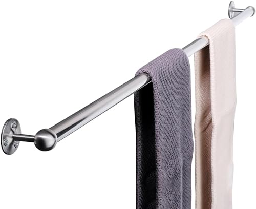 Porte-serviettes acier inoxydable brossé au design mural contemporain