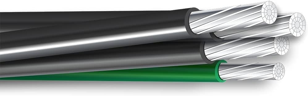 NASSAU ELECTRICAL SUPPLY 50' 2-2-2-4 Aluminum Mobile Home Feeder Cable 600V