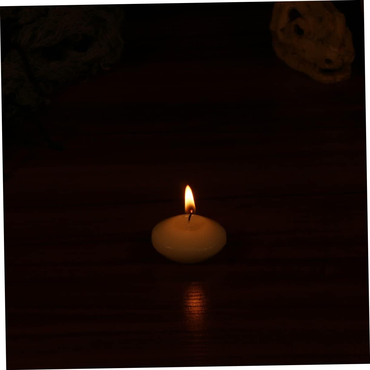 ERINGOGO 50 Pack Floating Disc Candles for Wedding Decor Long Burning Mini Romantic Candles for Christmas New Year Decorative Lighting