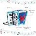 MECCANIXITY Accordion, 17 Keys 8 Bass Button Accordion Mini Musical Instrument Lightweight for Adults Beginners Educational, Sky Blue