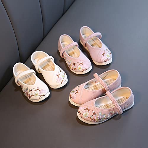 Little Girl Mary Jane Dance Shoe Ballet Sport Shoes Beijing Cloth Shoe Chinese Traditional Floral Butterfly Embroidery Shoe Princess Dress Flats Shoes4