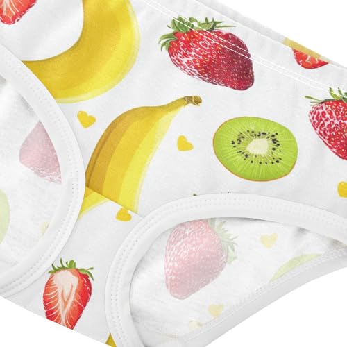 Wusikd Banana Strawberry Girls' Underwear Cotton Girls Briefs Soft Toddler Underwear 2T4