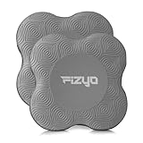 Fizyo Kniekissen Rutschfest – Kniepads für Yoga & Pilates, 2er Set Kniepolster mit Dämpfung für Gelenkschutz, Fitness & Gymnastik, Kniematte für Handgelenke und Ellenbogen, Grau 20x20 cm