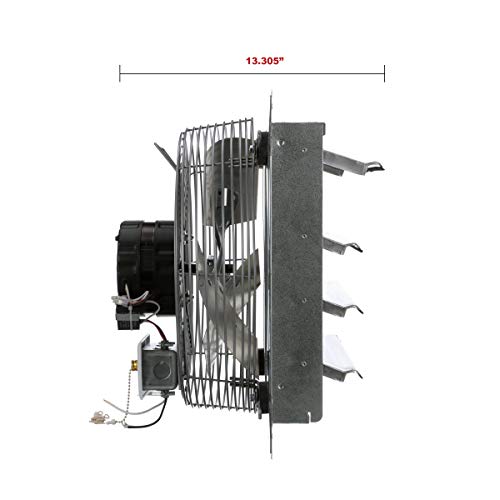 Tpi Corporation Ce14-Ds Direct Drive Exhaust Fan, Shutter Mounted, Single Phase, 14" Diameter, 120 Volt #TOP4