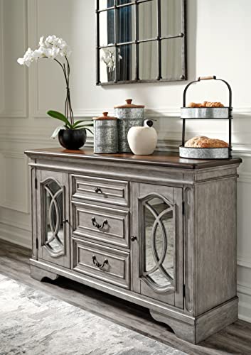 Signature-Design-by-Ashley-Londenbay-Classic-Farmhouse-Dining-Server-with-3-Drawers-and-2-Cabinet-Doors-Brown-Gray Signature Design by Ashley Londenbay Classic Farmhouse Dining Server with 3 Drawers and 2 Cabinet Doors Brown Gray