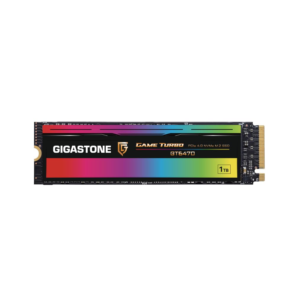 Gigastone SSD M.2 1TB PCIe 4.0 NVMe – 7000 MB/s – Dissipatore Incluso – Compatibile PS5