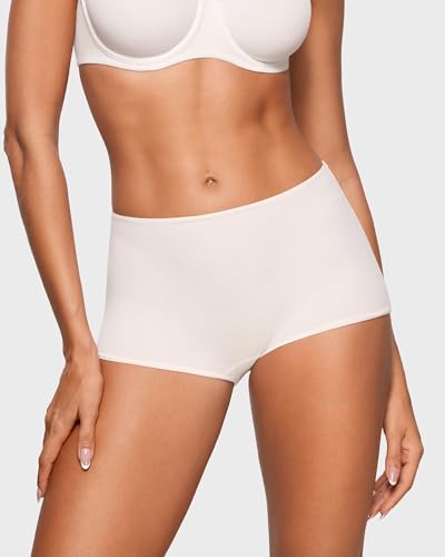 INLYRIC Women's Inbarely Plus Boyshorts Underwear - Soft Full Coverage Boxer Shorts Briefs Ladies Panties 3 Pack2