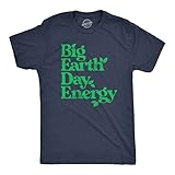Earth Day Shirt for Men – Big Earth Day Energy Environmental Graphic Tee – Eco Awareness Nature Conservation T Shirt for Recycling Events Sustainability Support and Planet Friendly Lifestyle Navy L