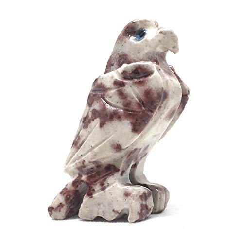 Nelson Creations, Llc Eagle Natural Soapstone Hand-Carved Animal Charm Totem Stone Carving Figurine, 1.5 Inch #TOP5