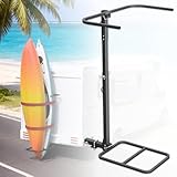 Xikopus RV Hitch Mount Kayak Rack for Truck/SUV/Camper Trailer, Heavy-Duty Height Adjustable Vertical Kayak Carrier with 2" Receiver, Up to 12ft, 150 lbs Capacity, Black