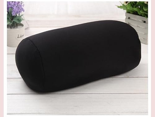 Enajucy Microbead Roll Pillow, Comfort Squish Tube Bolster Cushion - , Head, Neck & Back Support Tube Roll Pillow (Black) #TOP1