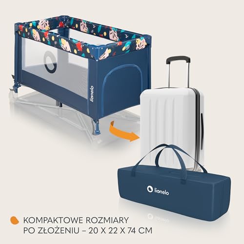 Lionelo LLOZSTEFBUNAYXXXXXXX Łóżeczko Turystyczne, Granatowy