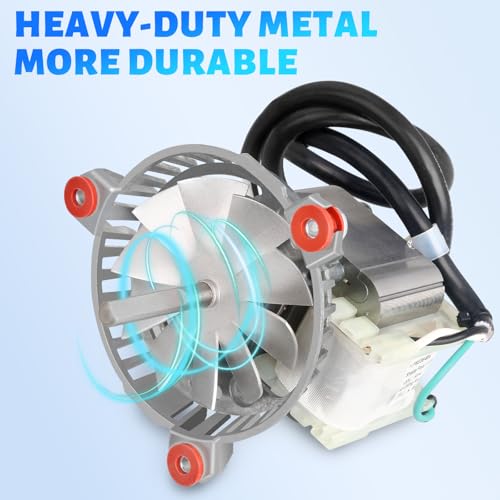 3-21-08639 Combustion Blower with 3-20-502221 Fan Blade 5" Double Paddle Impeller Replacement for Harman Pellet Stove Part P68 P43 P61 P38 XXV Exhaust Fan for Heatilator Eco Choice