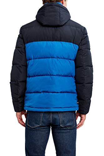 Image of Nautica Men's Midweight Quilted Faux Memory Puffer Jacket -Adjustable Hood Insulated Winter Coat