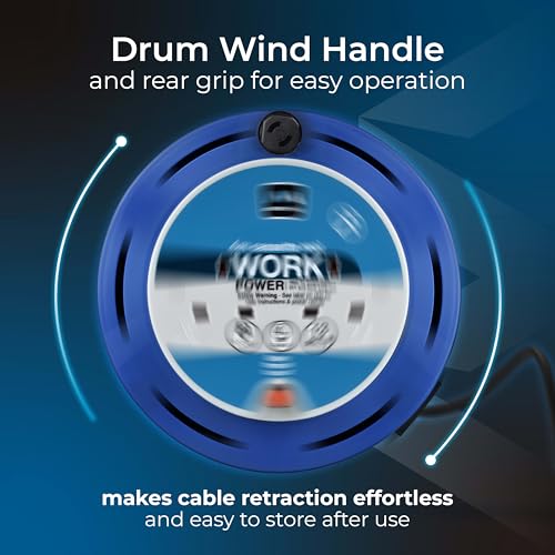Carrete de cable de extensión retráctil Masterplug de 4 metros con dos enchufes 3