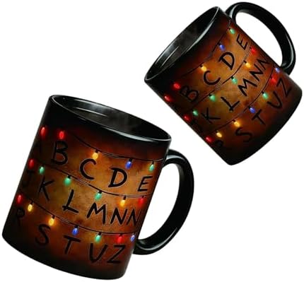 Caneca termocrômica Stranger Colorful Lights de 325 ml, canecas s...