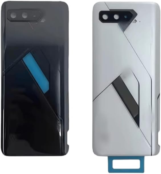 YOOOKOOO Compatible Rear Back Cover for Asus ROG 5S Pro – Battery Door Housing Replacement Part (White No Lens)