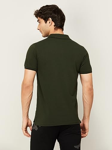 Image of Kappa Men Cotton Regular Fit Solid T Shirt