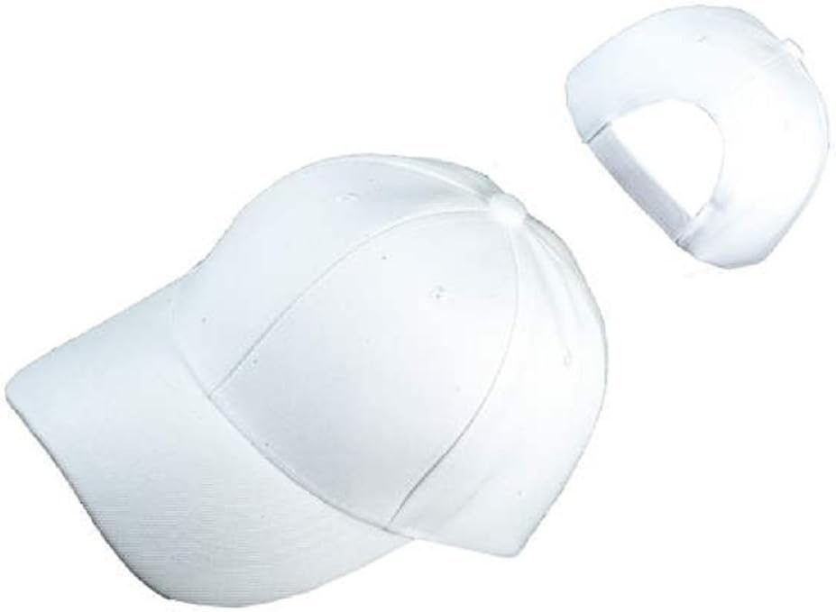 2 Pack of The Best Adjustable Velcro Hat - White and Yellow