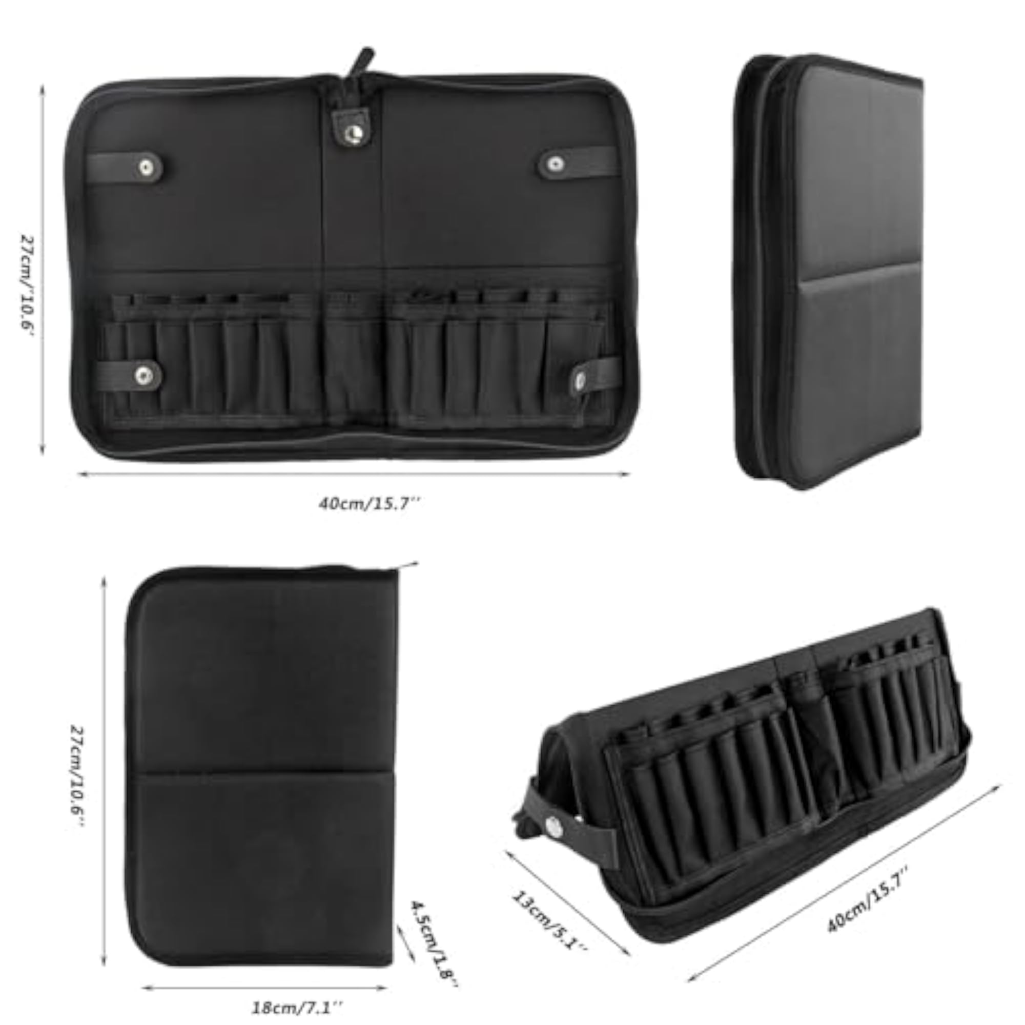 Professional Makeup Brush Pouch, 29-Slot Organizer