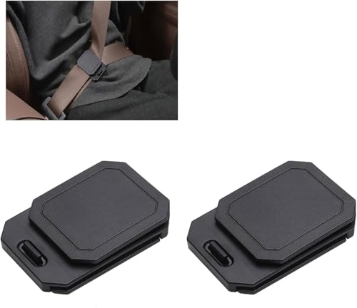 Car Seatbelt Adjuster Seat Belt Clips for Universal Auto Positioner Clip Shoulder Belt Adjuster for Neck & Shoulder Comfort Stopper Clamps Positioner Adjustable Anti-Strangulation Strap 2 Pcs