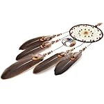 Urdeoms Tree of Life Dream Catchers for Bedroom Adult Brown Boho Dream Catcher Wall Decor for Girls Chakra Crystal Healing Stones Hanging Ornament Room Decoration 18" Length(NO.12) - Image 5