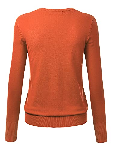 Image of MBJ WSK780 Womens Keep It Classic V Neck Cardigan XXL Rust