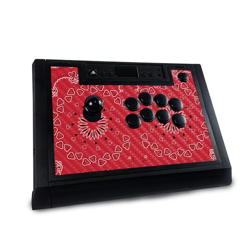 Carbon Fiber Gaming Skin Compatible with Hori Fighting Stick Alpha (PS5, PS4, PC) - Bandana - Premium 3M Vinyl Protective Wrap Decal Cover - Easy to Apply | Crafted in The USA by MightySkins