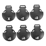 Abaodam Étiquettes Numérotées pour Couvre-Clubs De Golf Rondes en Plastique Noir, 6 PiÃ...