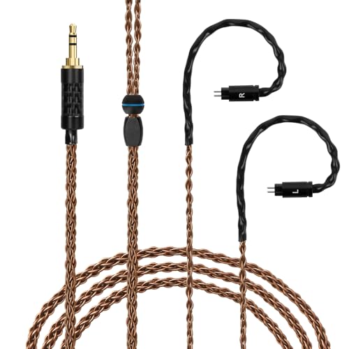 Geekria Apollo Single Crystal Copper Upgrade Audio Cable Compatible with Linsoul KZ ZS10 Pro, SIMGOT EM6L, 7Hz x Crinacle Zero:2, KZ ZAS 3.5mm to 0.78mm 2 Pin Replacement Cord (4.9ft / 1.5m)