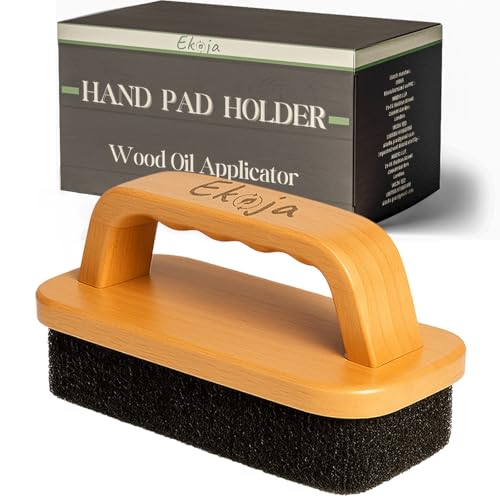 Ekoja - Wood Varnish Foam Brush - Paint Sponge - Wood Stain Brush Oil Applicator - Painting pad - Reusable Foam with Ergonomic and Comfortable Handle