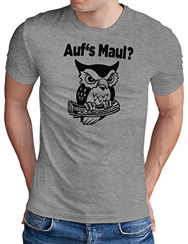 T-shirt chouette homme gris mélangé vêtement de S à 5XL