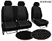 Produktbild Maßgefertigter Sitzbezug, Modellspezifischer Sitzbezug Fahrersitz + 2er Beifahrersitzbank Für Ford Transit Custom. Super Qualität, STOFFART VIP. In diesem Angebot SCHWARZ (Muster im Foto).