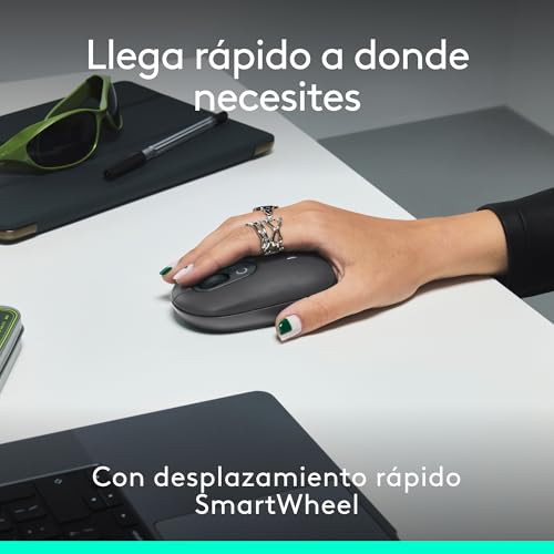 Miniatura 5 de Logitech Pop Icon Combo, combinación de Teclado y ratón Bluetooth | Escritura cómoda, teclas/botones programables, clics discretos, Easy-Switch (3 disp.), QWERTY Español - Grafito
