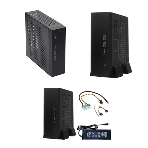 Industrial Control M09 Mini Desktop ITX Computer Case - Práctico, Pequeño y Ligero Gabinete HTPC con Soporte Opcional - 180W miniatura 2