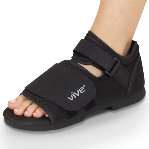 Vive Post Op Rounded Shoe for Injured Foot - Orthopedic Recovery Shoes for Women, Men - Lightweight,...